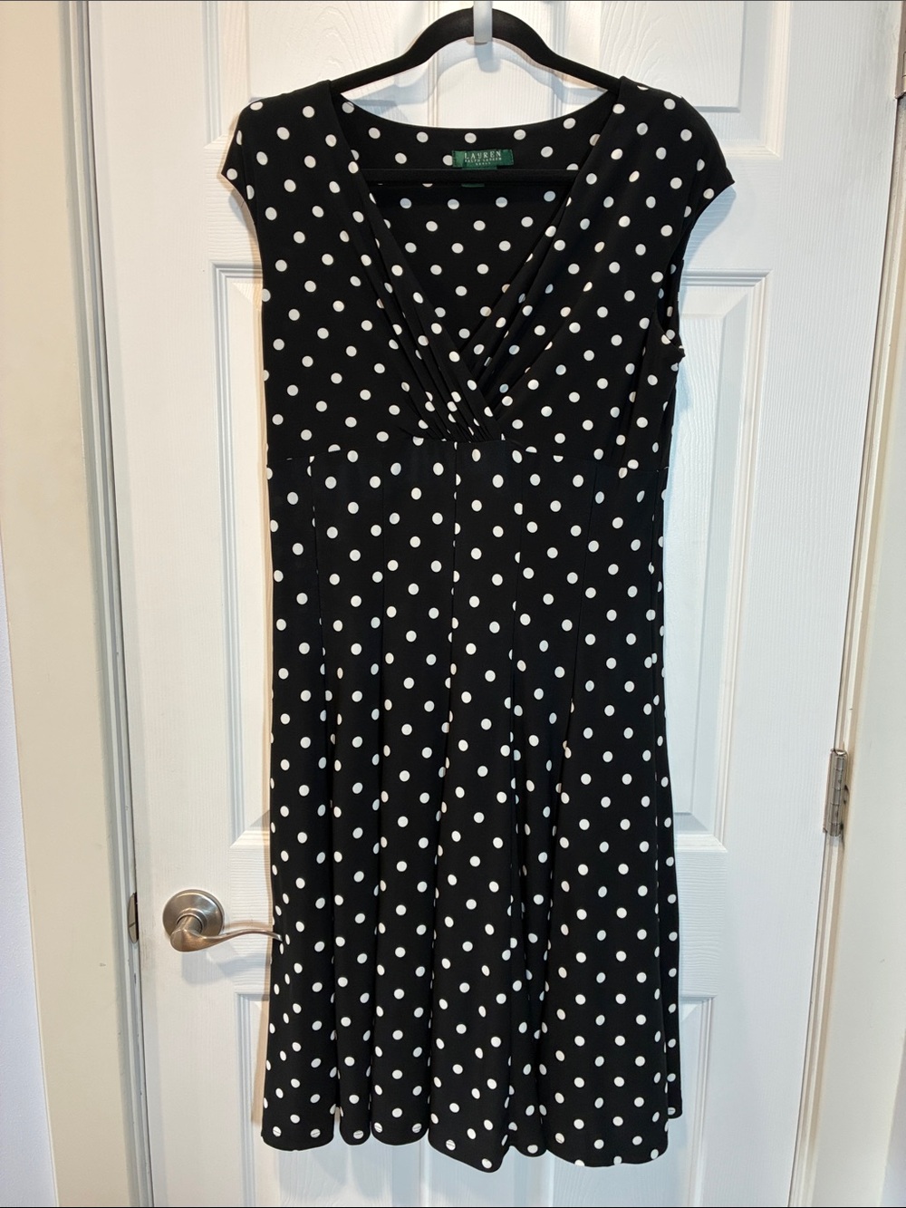 Ralph Lauren Black Dress with White Polka Dots